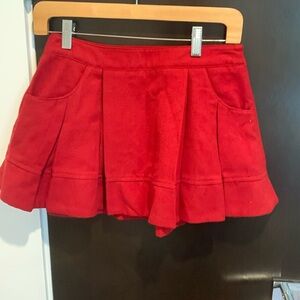 Mini RED wool Skirt topshop